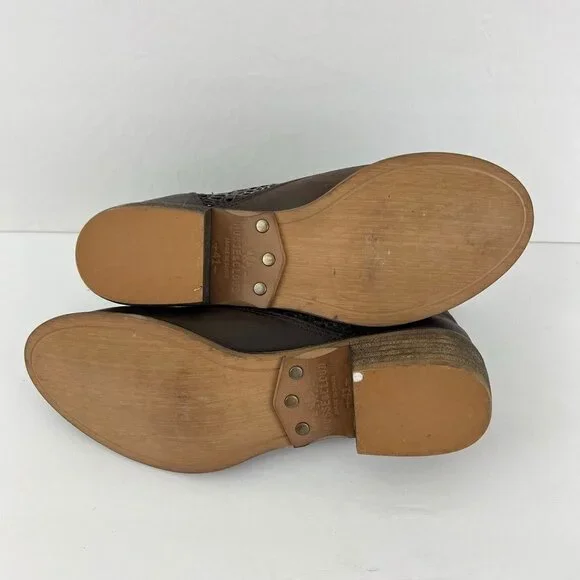 Musse & Cloud Ainhoa Brown Leather Lace Boots Size 41 10 - Picture 6 of 10